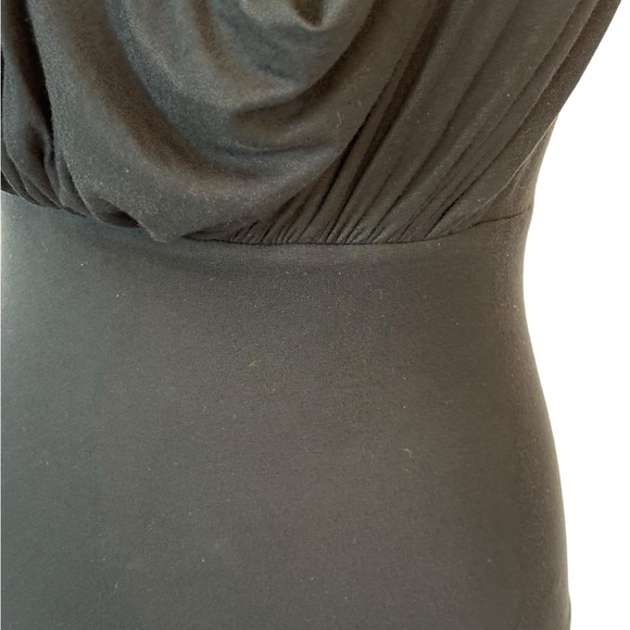 Catherine Malandrino Black Stretch Cowl Neck Top Size Small - Picture 2 of 6